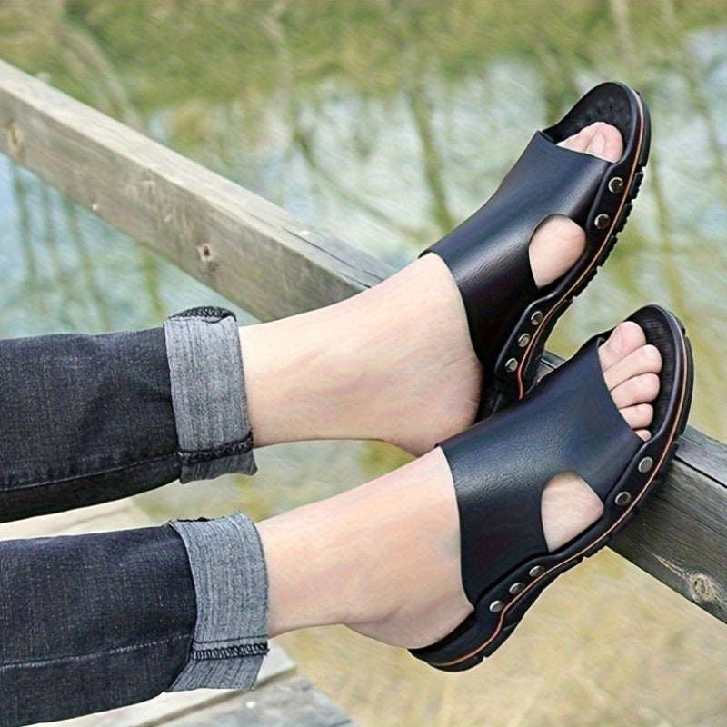 Herren Bequeme Slip-On Sandalen für Freizeit und Alltag