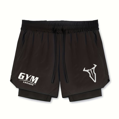 Herren Trainingsshorts 2-in-1 Performance Fitness Laufshorts