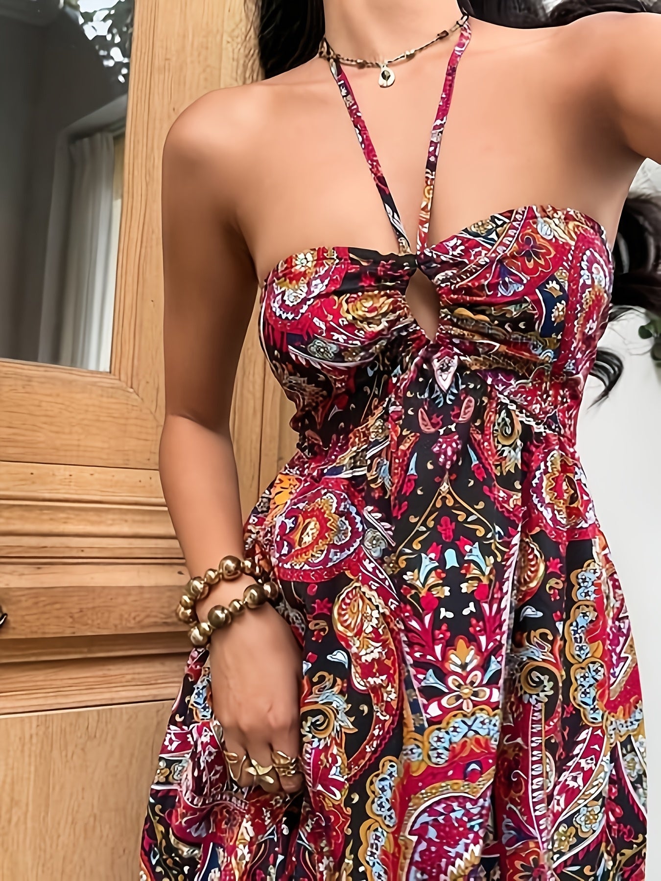 Damen Boho Maxikleid Bandeau Elegant – Perfekt für Freizeit und besondere Anlässe