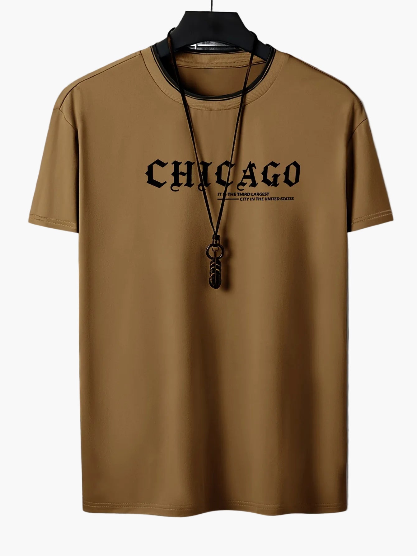 Herren T-Shirt mit „CHICAGO“-Print, lässiger Streetwear Stil