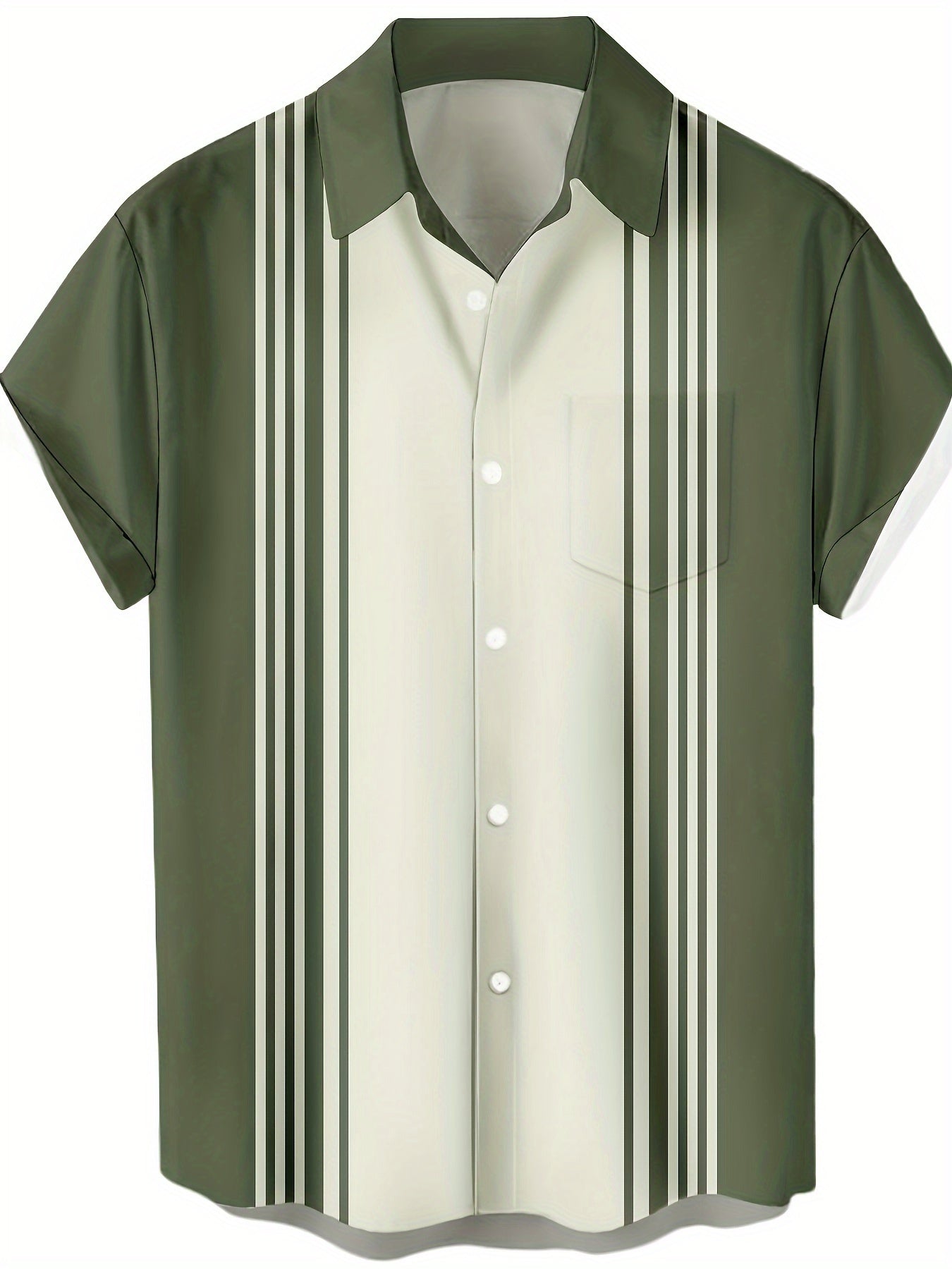Herren Bowlinghemd im Retro-Stil für Freizeit und Sommer