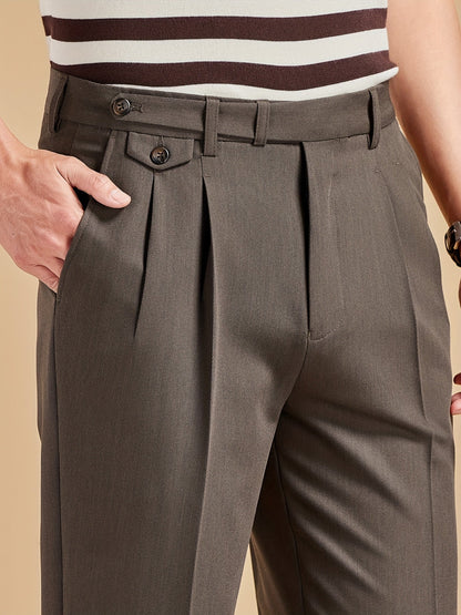 Herren Business-Hose mit Bundfalten – Elegante, Moderne Stoffhose für Büro & Alltag