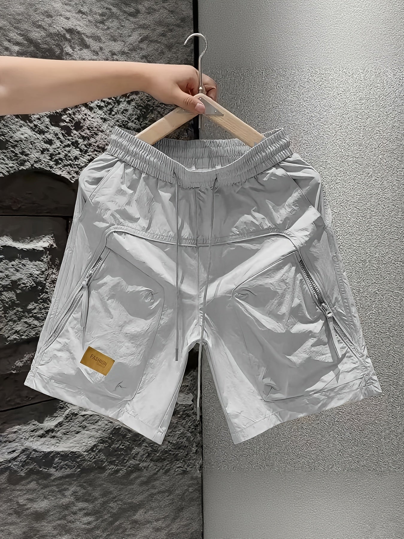 Herren Utility Fitness Shorts mit Reißverschlusstaschen – Sportliche Activewear
