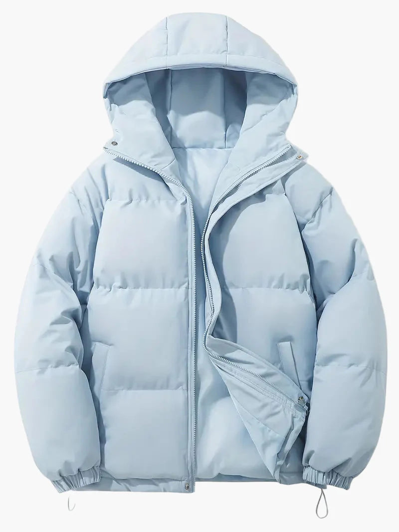 Unisex Warme Winter-Steppjacke mit Kapuze – Komfortable Outdoorjacke für Alltag & Freizeit