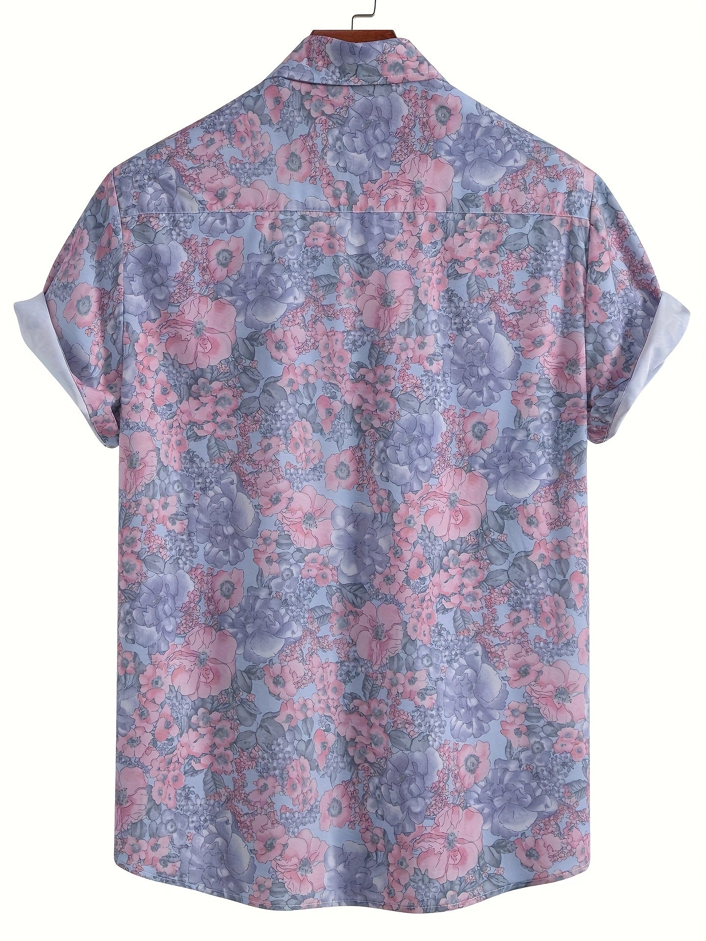 Herren Kurzarm Freizeithemd mit Muschel-Print – Modernes Urlaubshemd für Strand und Sommer