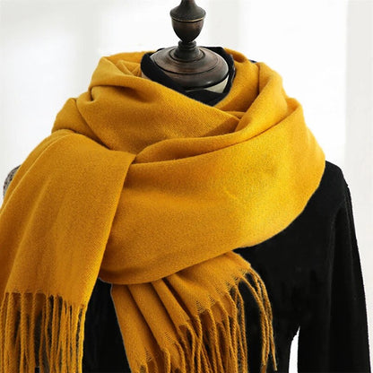 Unisex Winter Schal mit Fransen weichem Material