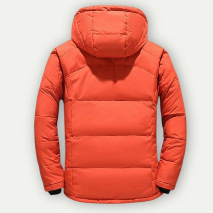 Herren-Winterjacke mit Kapuze und funktionalem Design