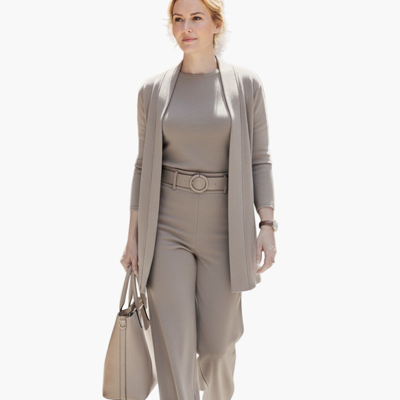 Damen Elegantes Dreiteiliges Business- & Freizeithosenanzug-Set – Modernes Büro-Outfit & Stilvolle Alltagsmode