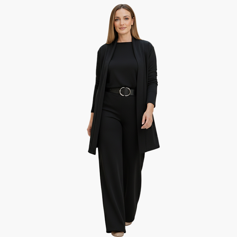 Damen Elegantes Dreiteiliges Business- & Freizeithosenanzug-Set – Modernes Büro-Outfit & Stilvolle Alltagsmode