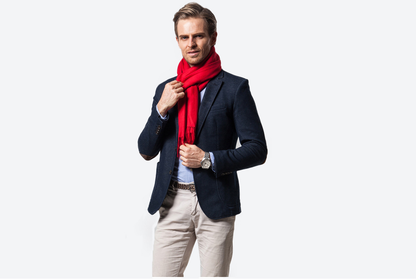 Roter Schal für Herren, weiches Material