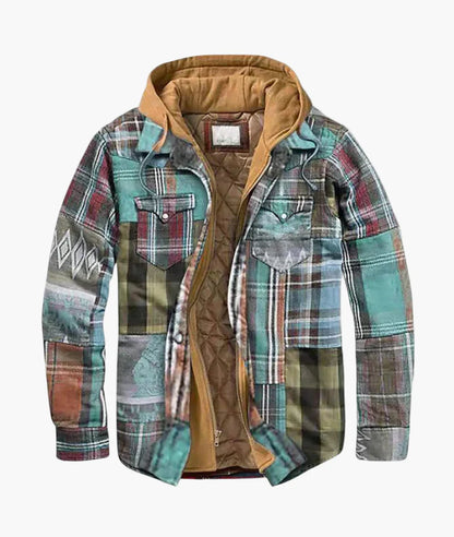 Herren Flanelljacke mit Kapuze – Karierter Freizeitstil für Alltag und Outdoor