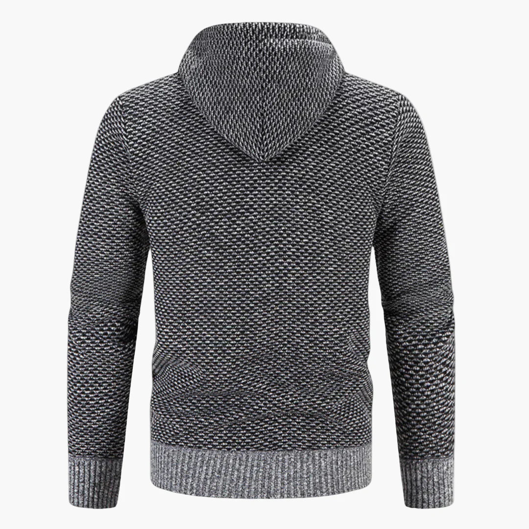 Herren Strickjacke mit Kapuze – Bequemer Freizeit Hoodie für Herbst & Winter