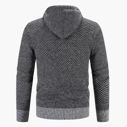 Herren Strickjacke mit Kapuze – Bequemer Freizeit Hoodie für Herbst & Winter