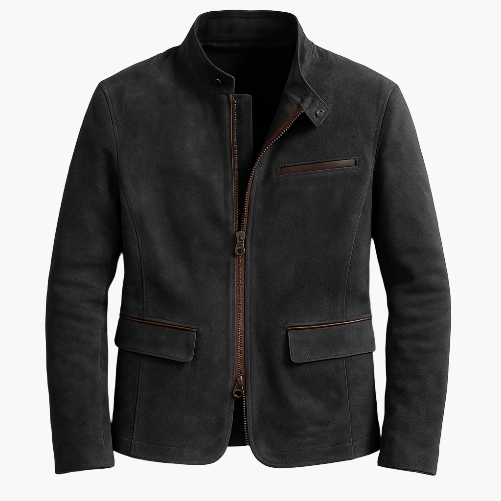 Herren Wildlederjacke im klassischen Fieldjacken-Stil – Vielseitige Übergangsjacke für stilbewusste Männer