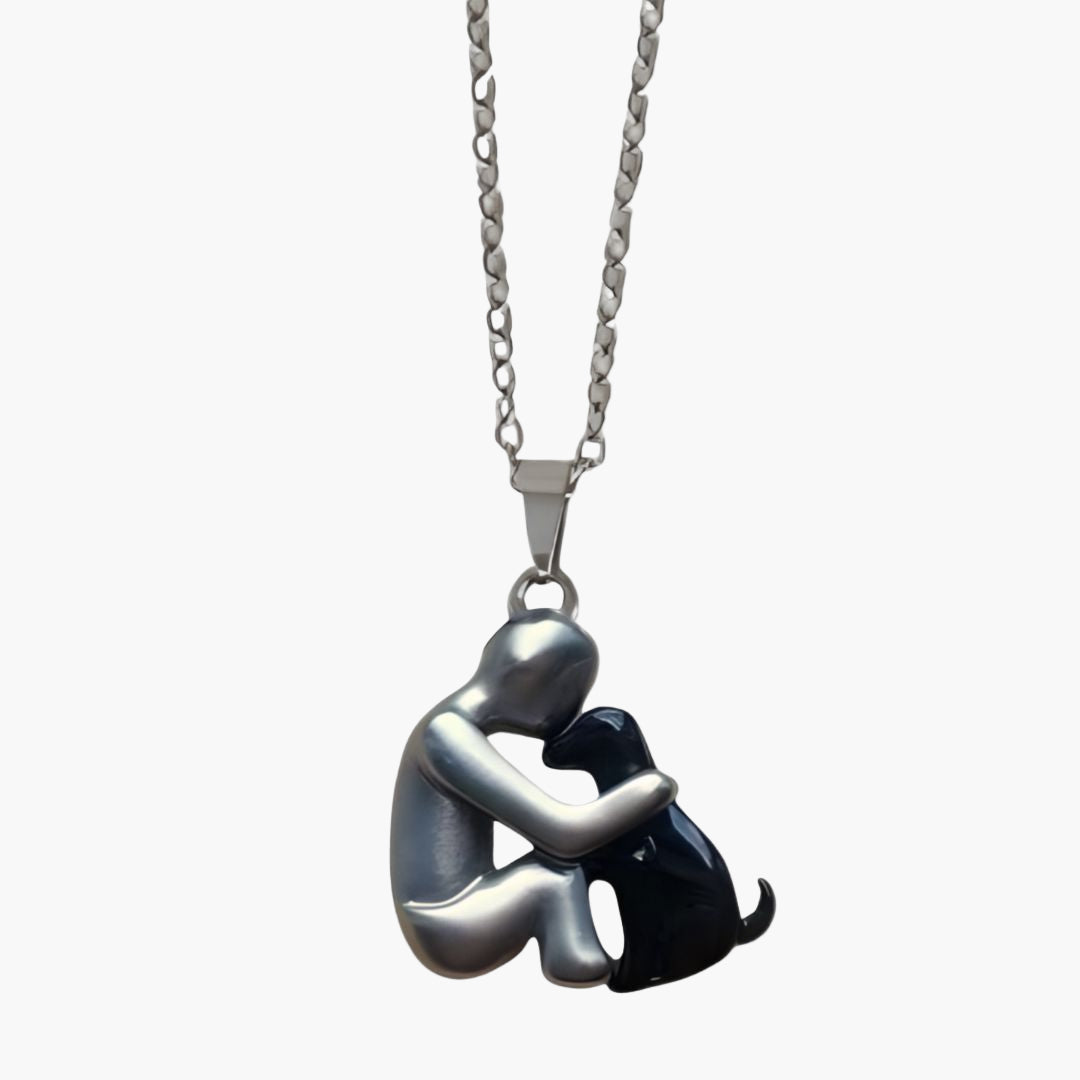 Damen Halskette mit Hundemotiv – Symbolische Anhänger-Kette für Hundeliebhaber, Geschenkidee