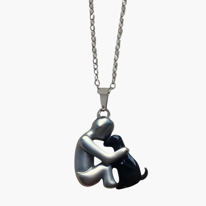 Damen Halskette mit Hundemotiv – Symbolische Anhänger-Kette für Hundeliebhaber, Geschenkidee