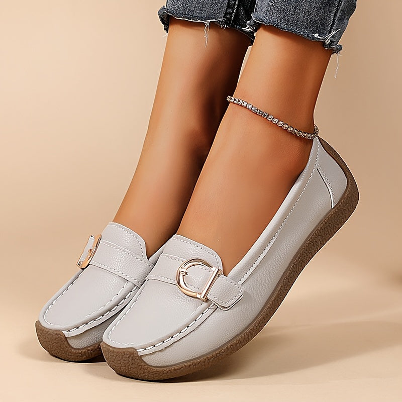 Damen Mokassins Slip-On Bequeme Loafers für Alltag und Freizeit