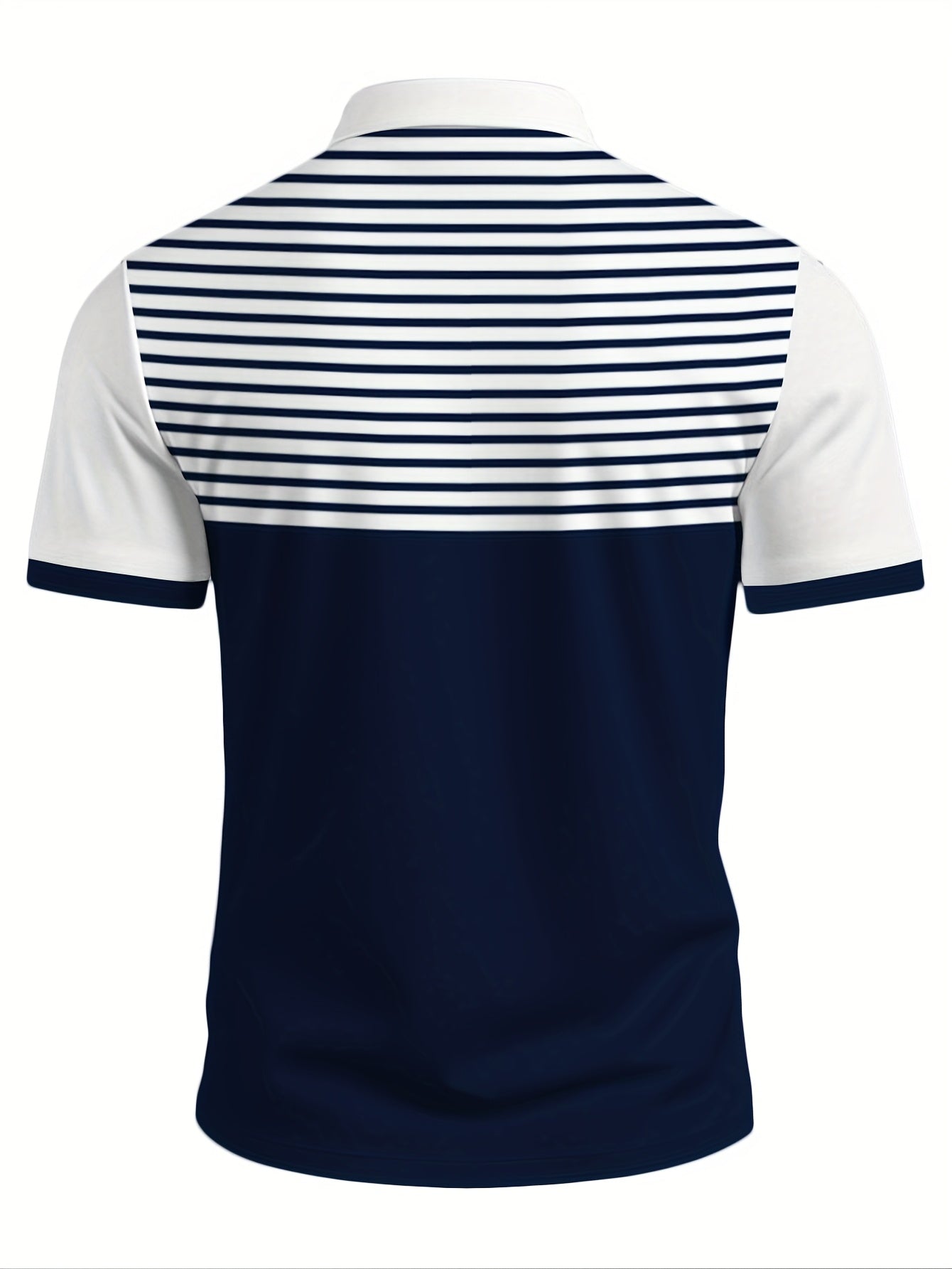 Herren Polo-Shirt Modern Gestreift mit Akzent-Detail für Freizeit & Business
