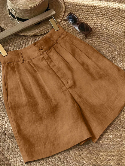 Damen Vintage Shorts im eleganten Sommerstil – Ideal für Freizeit & Urlaub