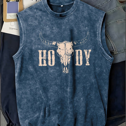 Herren Western Tanktop mit Print – Lässiges ärmelloses Shirt im Vintage-Stil für Freizeit & Festivals