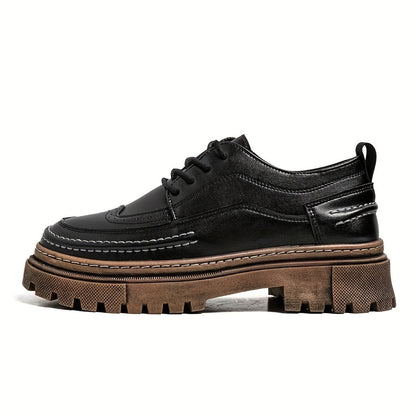 Herren Vintage Brogue Schnürschuhe – Elegante Alltagsschuhe mit Profilsohle
