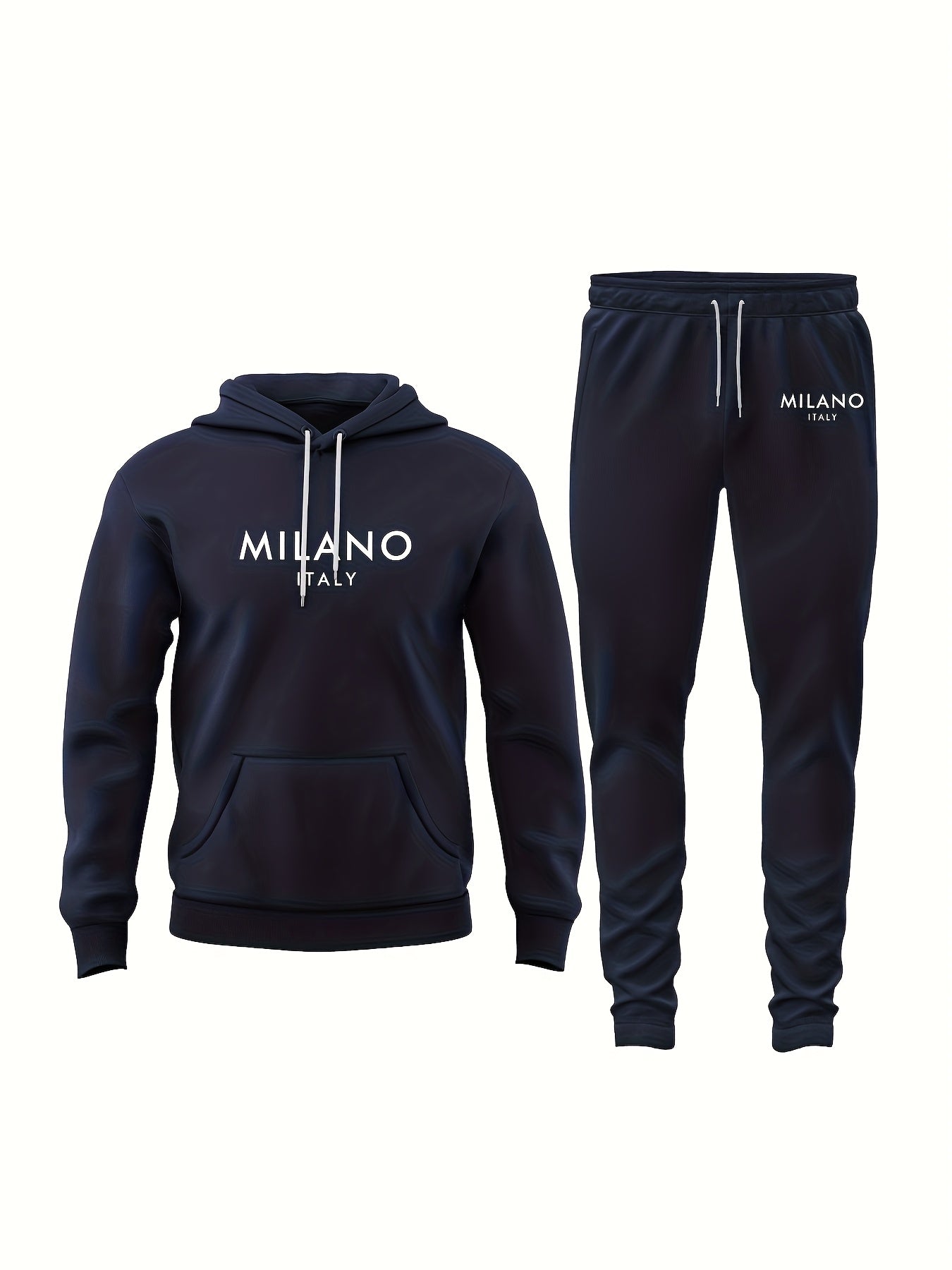 Herren Milano Italy Freizeit Jogginganzug Set – Hoodie & Jogginghose im modernen Streetwear Look