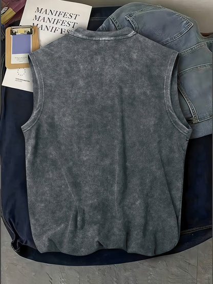 Herren Western Tanktop mit Print – Lässiges ärmelloses Shirt im Vintage-Stil für Freizeit & Festivals