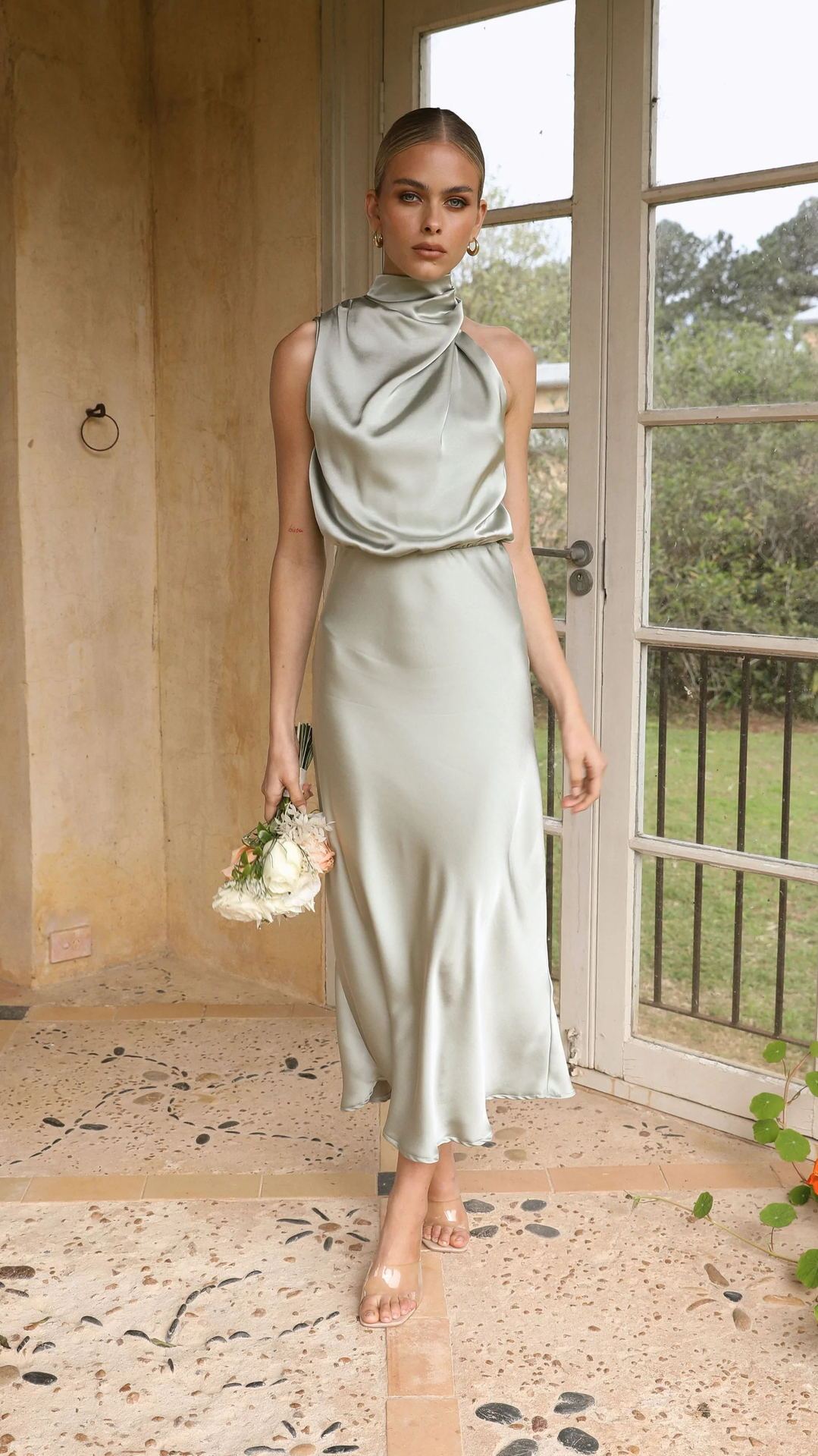 Gabrielle – Ärmelloses Halterneck-Kleid für Damen