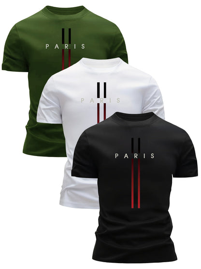Herren T-Shirt Paris Design – Modisches Freizeitshirt mit Urbanem Stil