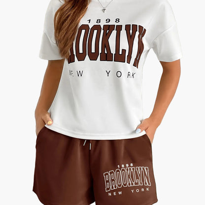 Damen Freizeit Zweiteiler Set Brooklyn New York – Sportlicher Streetstyle für Alltag und Lounge