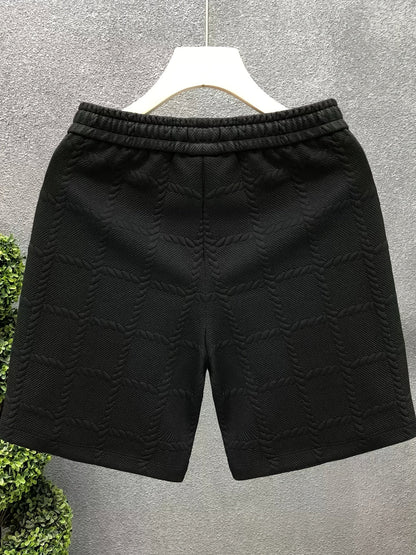 Herren Designer-Shorts mit 3D-Prägung – Modische Freizeit- und Loungewear