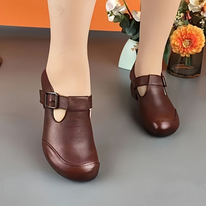 Damen Komfort Mary Jane Pumps mit Blockabsatz und Schnalle – Elegant für Alltag und Büro