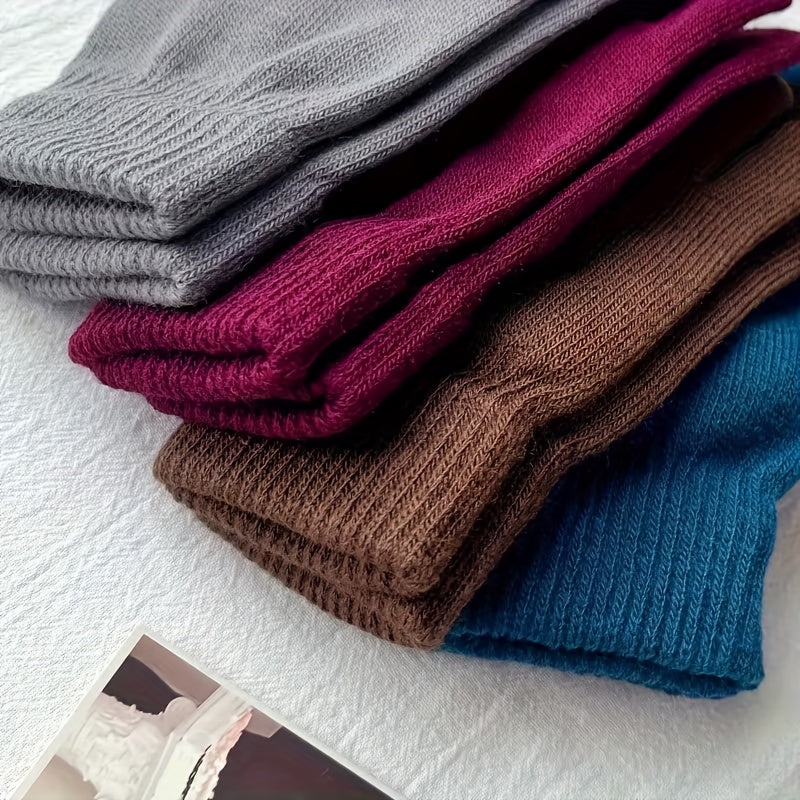 Unisex Strickhandschuhe Warme Fingerhandschuhe Gerippte Bündchen