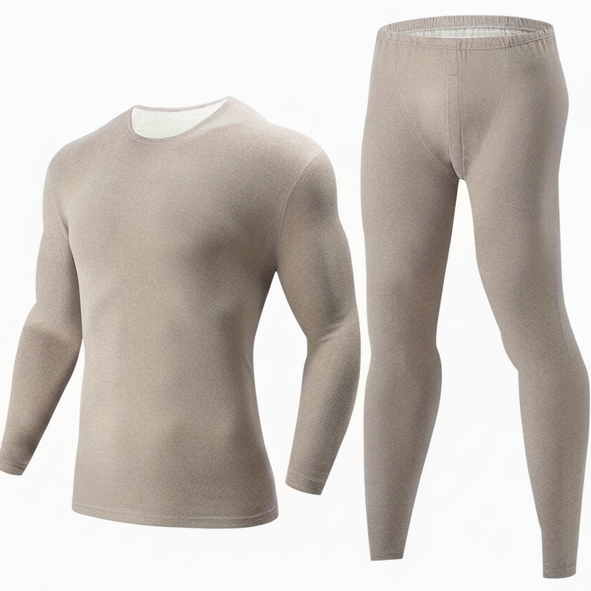 Thermo Unterwäsche Set Herren 2-teilig Langarmshirt & lange Unterhose Basic Warm