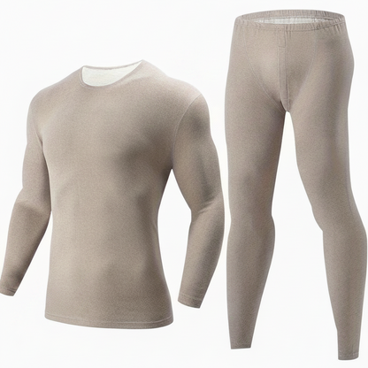 Thermo Unterwäsche Set Herren 2-teilig Langarmshirt & lange Unterhose Basic Warm