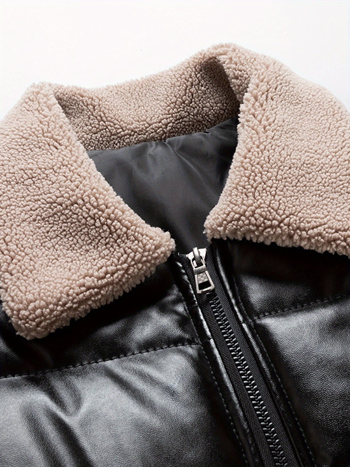 Herren Steppjacke mit Kunstfellkragen für Alltag & Freizeit – Casual Style