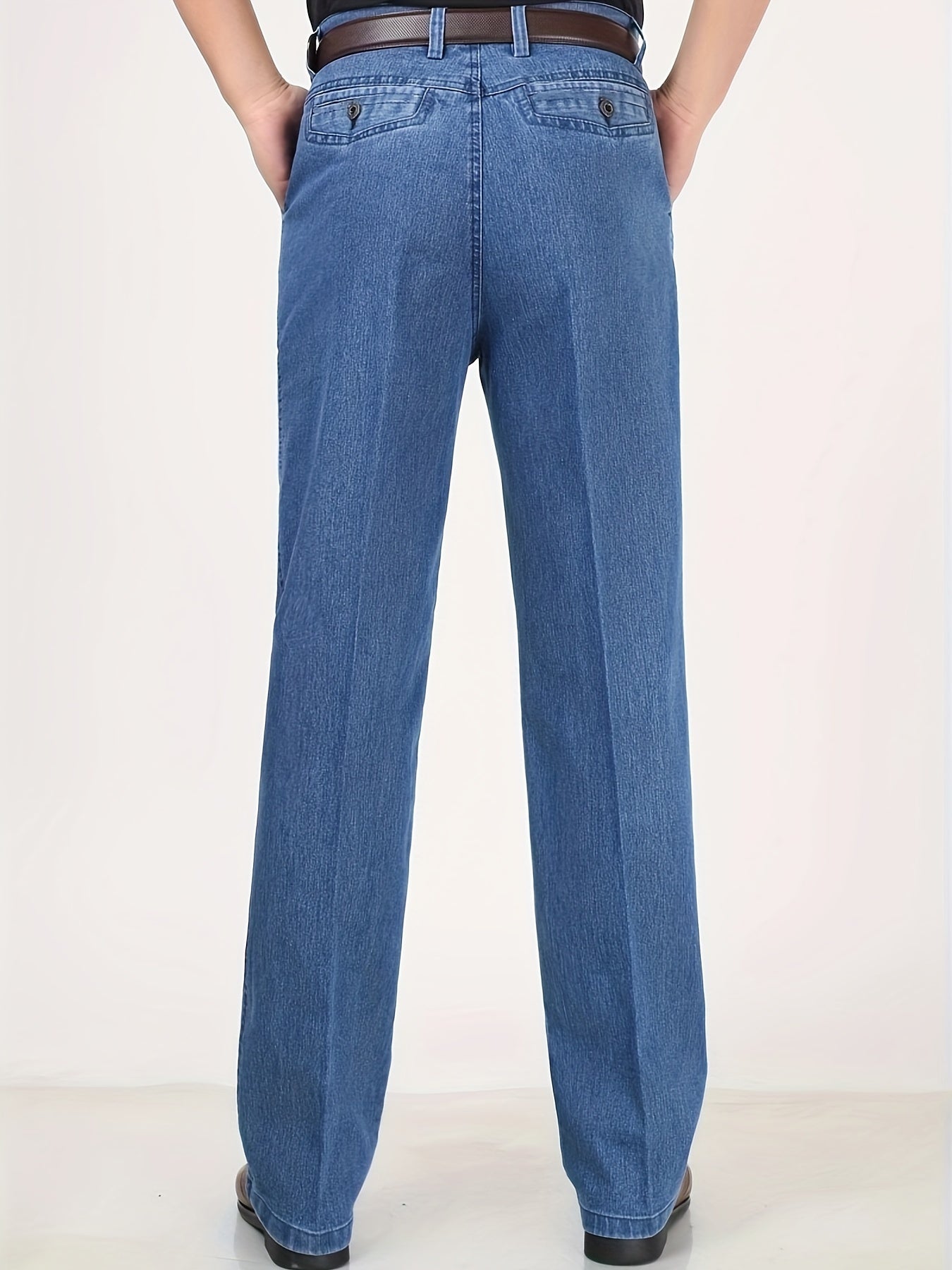 Herren Business Casual Gerade Jeanshose – Komfortabler Schnitt für Alltag & Büro