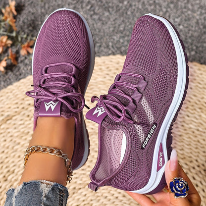 Damen Komfort Freizeit-Sneaker mit modernem Strickdesign und federleichter Sohle – Ideal für Alltag & Sport