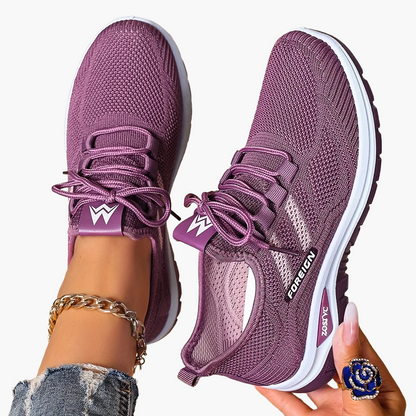 Damen Komfort Freizeit-Sneaker mit modernem Strickdesign und federleichter Sohle – Ideal für Alltag & Sport