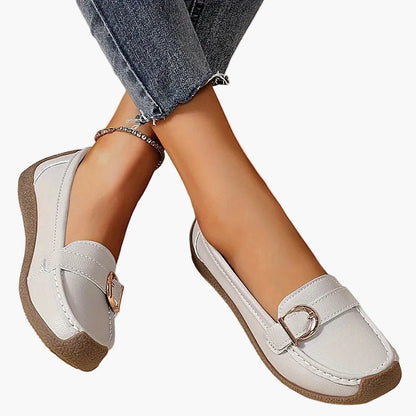 Damen Mokassins Slip-On Bequeme Loafers für Alltag und Freizeit