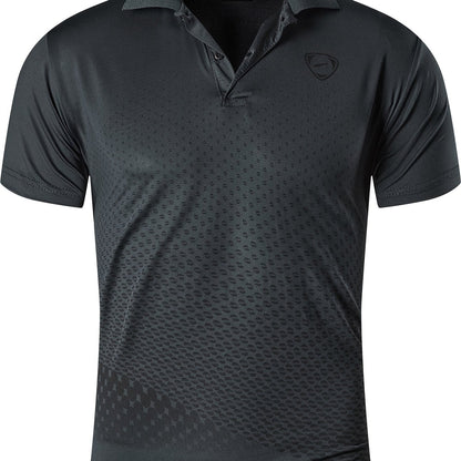 Herren Sport Polohemd mit modernem Grafikdesign – Perfekt für Training, Golf und Freizeit