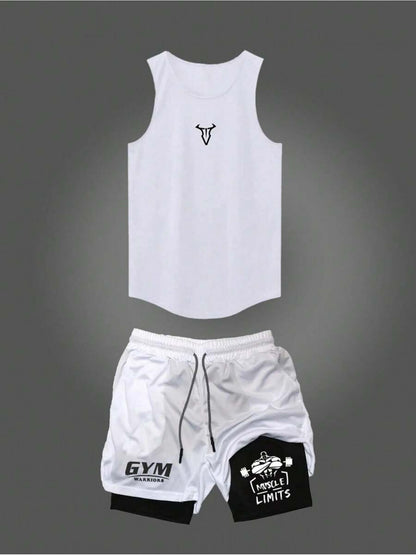 Herren Fitness Tanktop und Shorts Set – Sportliches Trainingsoutfit für das Fitnessstudio