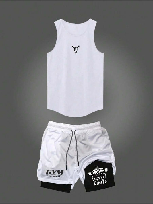 Herren Fitness Tanktop und Shorts Set – Sportliches Trainingsoutfit für das Fitnessstudio