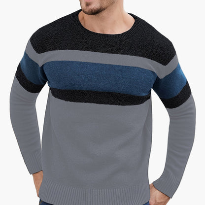 Herren Pullover mit Streifenmuster – Lässiger Strickpullover für Alltag und Freizeit