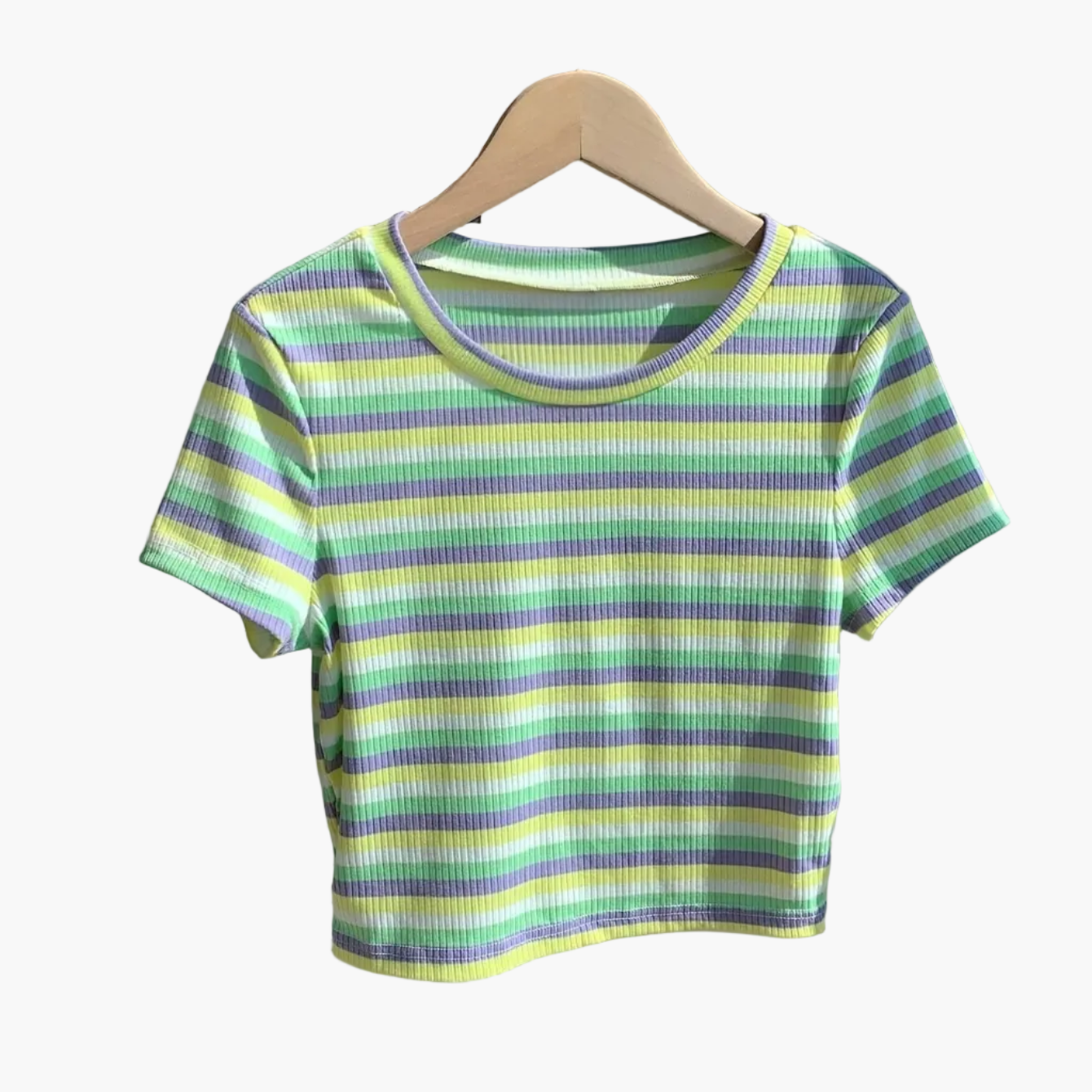 Damen Kurzarm Streifen T-Shirt – Retro Style für Alltag & Freizeit