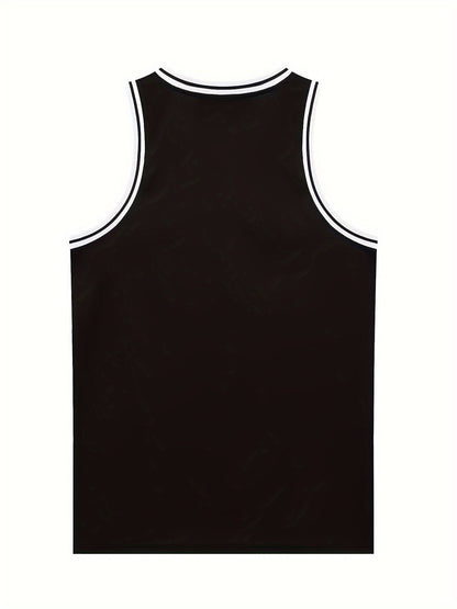 Herren Basketball Set Sport Outfit New York Print – Ärmelloses Trikot & Shorts, Freizeit & Training