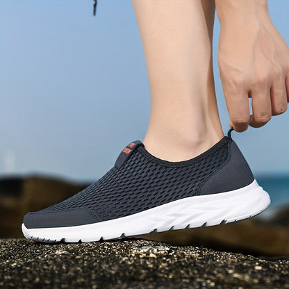 Herren Slip-On Sportschuhe Atmungsaktiv für Freizeit und Training