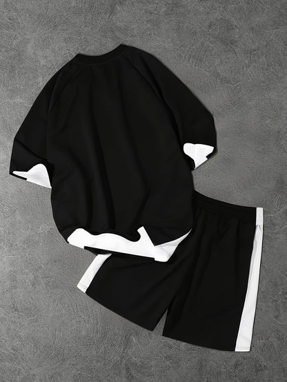 Herren Sportliches Chicago Zweiteiler Set mit Print – Urban Style für Freizeit & Fitness