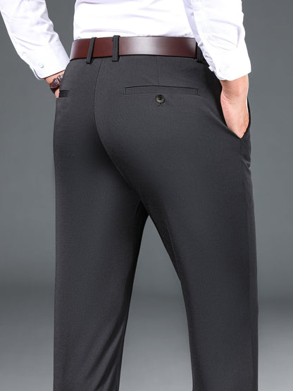 Herren Winterhose Business-Casual mit weichem Futter Grau