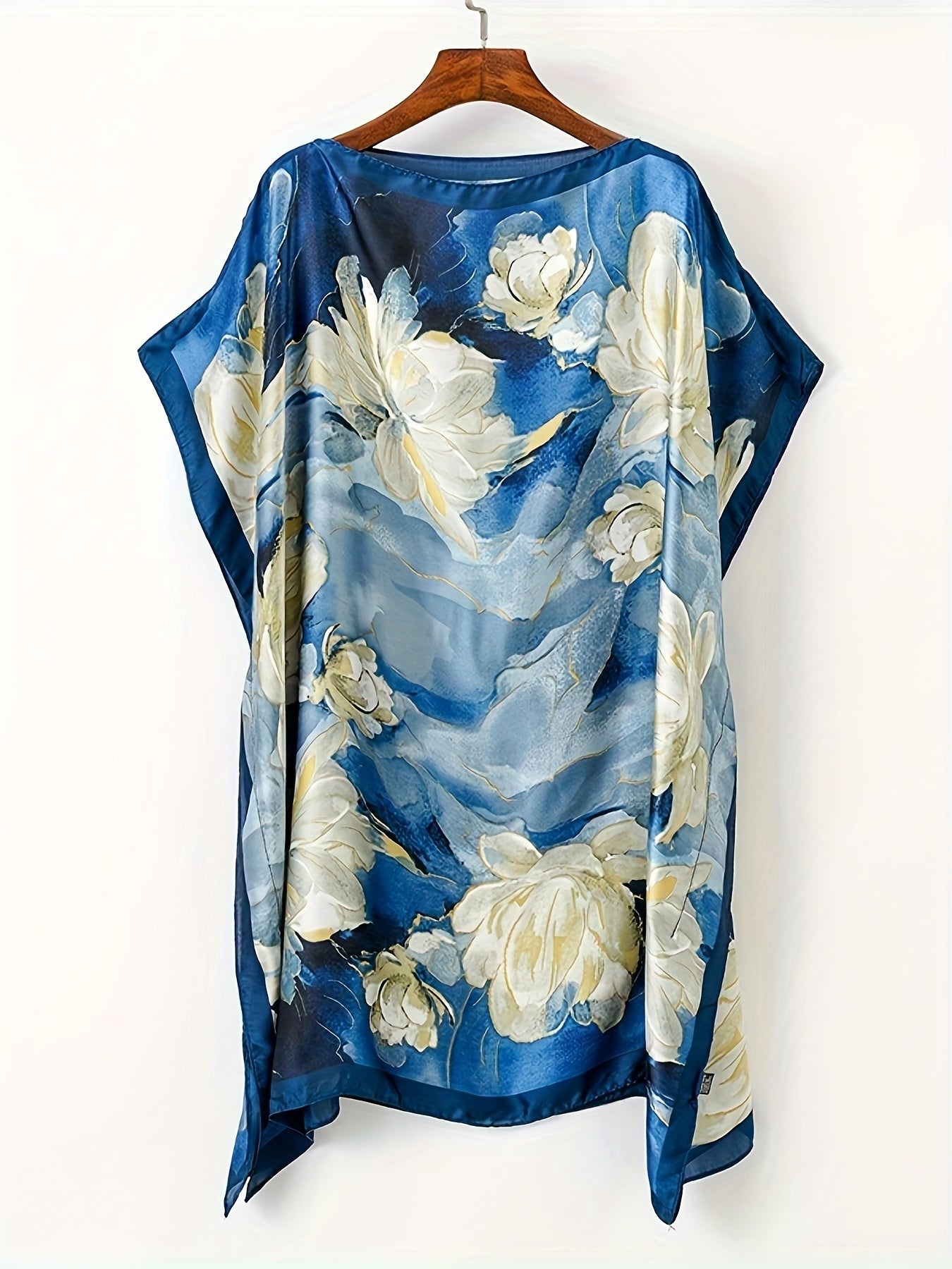 Damen Boho Strandkaftan mit Asymmetrischem Schnitt – Ideal für Urlaub und Sommer